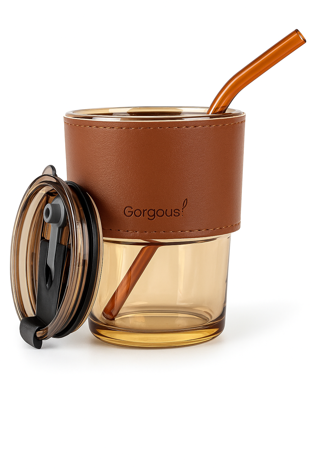 Brown Glass Sipper β Aesthetic & Reusable | 500ml