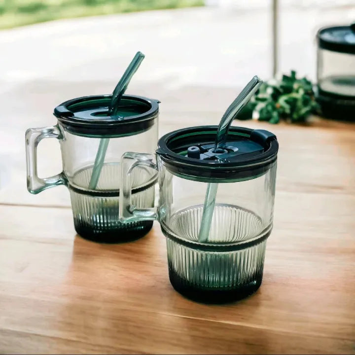 Brown Glass Sipper β Aesthetic & Reusable | 500ml