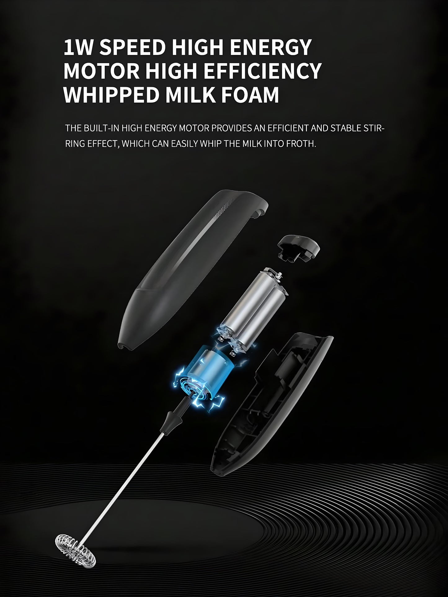 ☕ Hand-Held Milk Frother – Strong, Fast & Portable Foam Maker 🧋