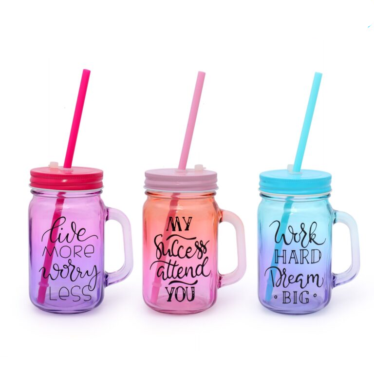 Crystal Colored Mason Jar