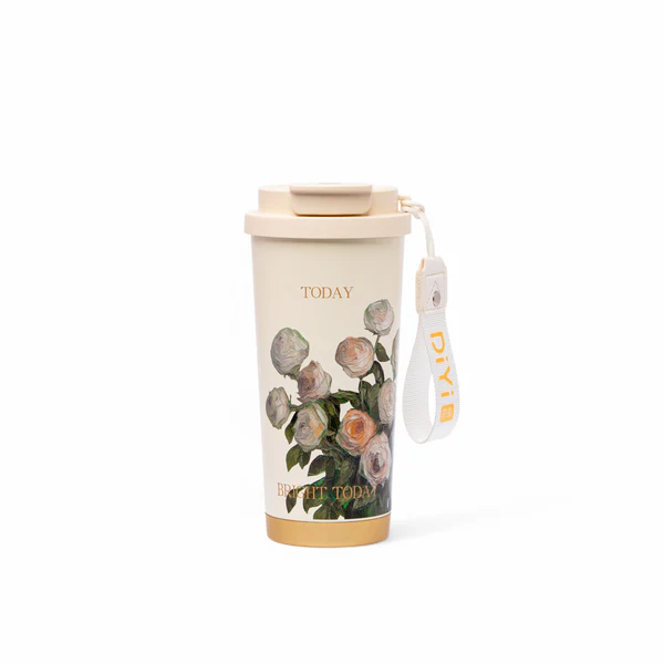 Thermotrek Stainless Steel Insulated Tumbler with Floral Pattern - 17.8 oz (528ml)