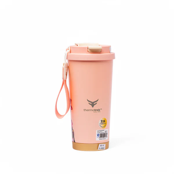 Thermotrek Stainless Steel Insulated Tumbler with Floral Pattern - 17.8 oz (528ml)