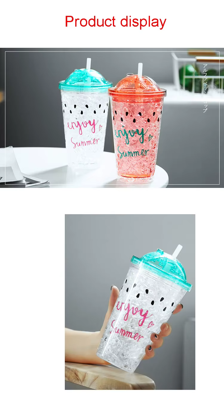π§600ML Broken Ice Straw Bottle | Stylish Sipper for Juice, Milk & Water π₯€