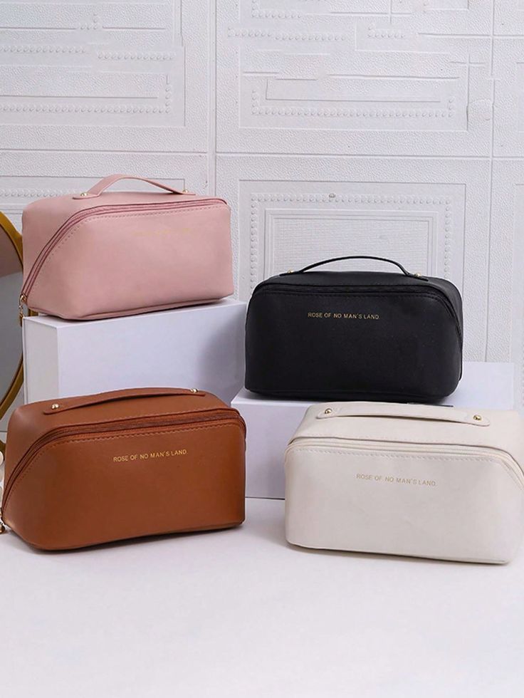PU Leather Large Capacity Travel Cosmetic Bag – Waterproof & Stylish Organizer