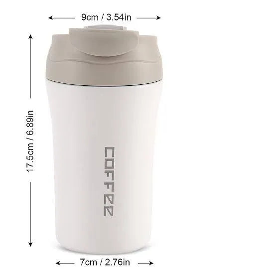 π₯ 400ML Double Wall Stainless Steel Coffee Mug β Leak-Proof Thermos Travel Cup |β Perfect for Coffee, Tea & More β Ideal Gift Option π