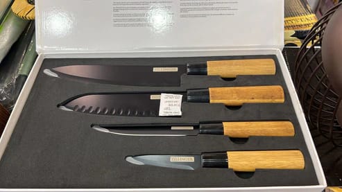 Zillinger Premium Stainless Steel Knife Set – 4 Pcs with Stand
