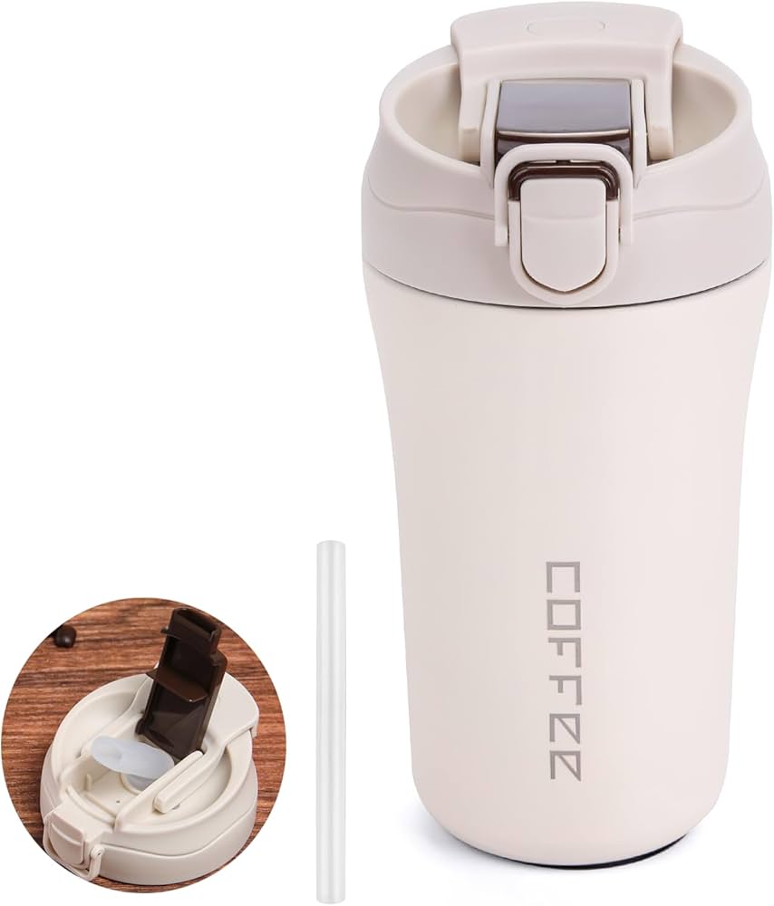 π₯ 400ML Double Wall Stainless Steel Coffee Mug β Leak-Proof Thermos Travel Cup |β Perfect for Coffee, Tea & More β Ideal Gift Option π
