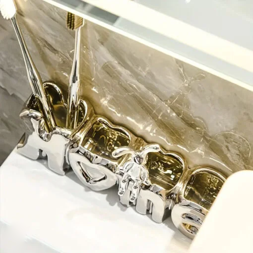 Creative Ceramic Bathroom Toothbrush Holder