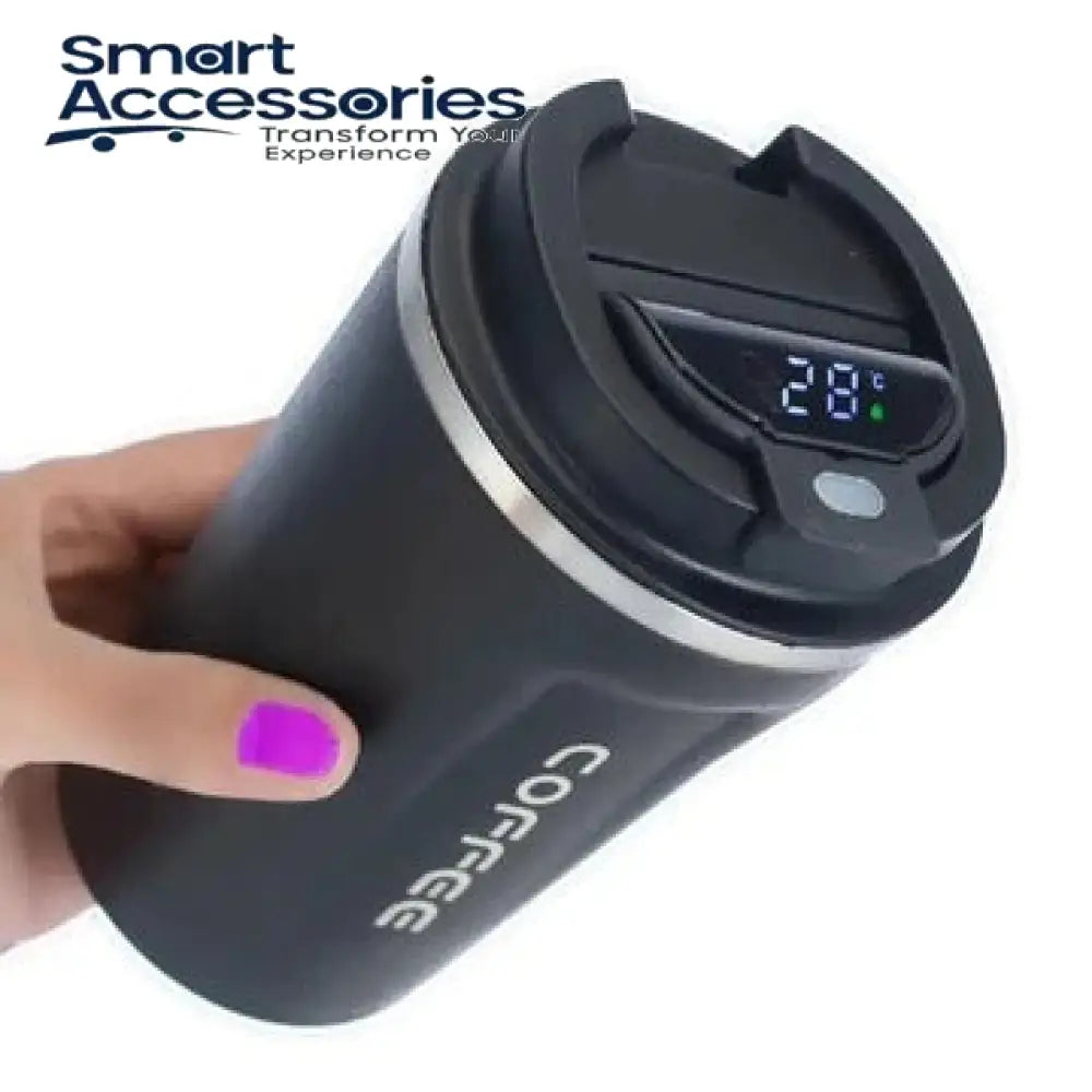 π€ Smart Thermal Coffee Mug with LED Display π‘ Stay Stylish, Sip Smart!