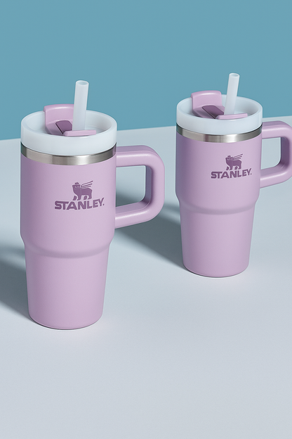 💜 Purple Stanley 14oz Tumbler – Stylish, Spill-Proof & Fun!