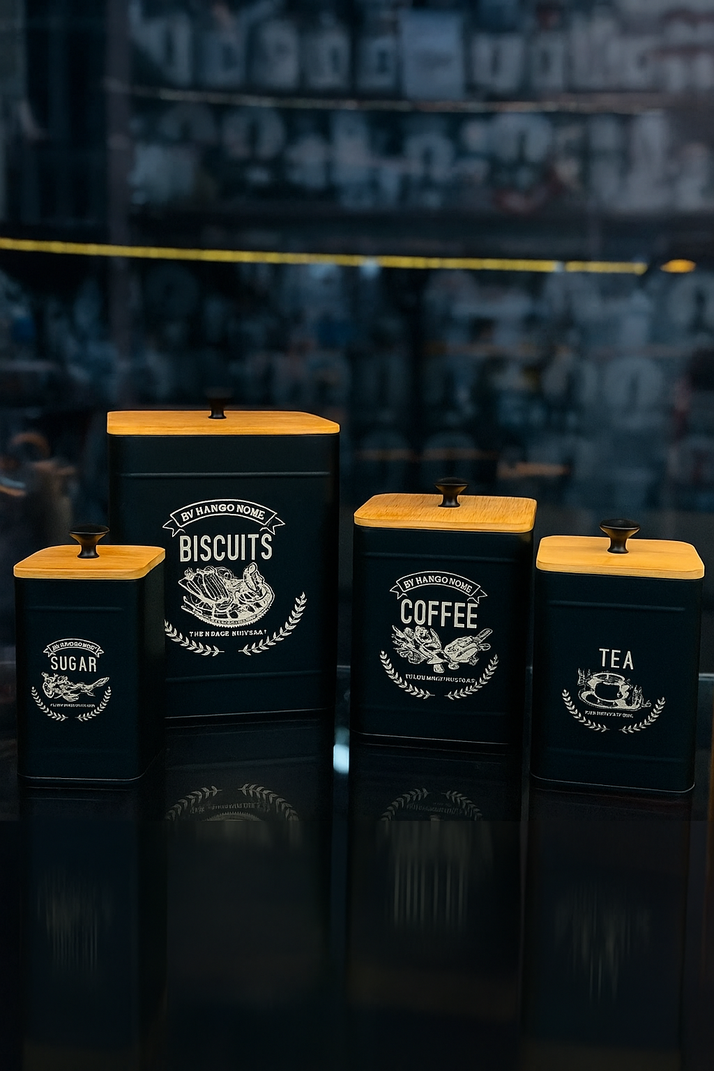 Metal Food Containers Set of 4