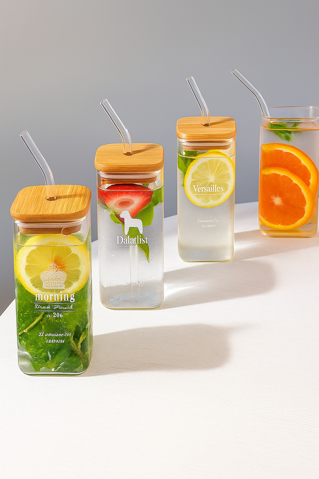 🍃 Vintage Vibes Glass Sipper – Green Lid & Handle | Retro Charm Meets Modern Use