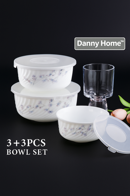 Danny Home Opal Preservation Bowls with Lid – 3 Pcs Set