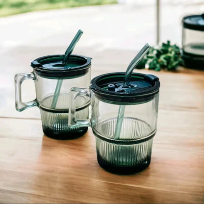 Brown Glass Sipper – Aesthetic & Reusable | 500ml