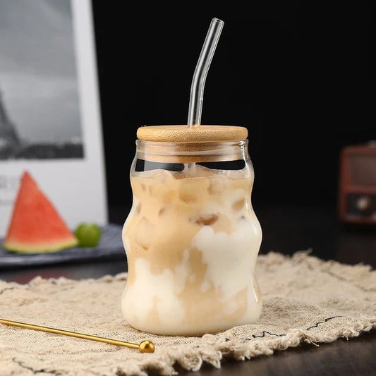 🥂 Elegant Glass Sipper – Stylish, Reusable & Eco-Friendly