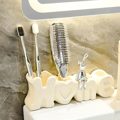 Creative Ceramic Bathroom Toothbrush Holder