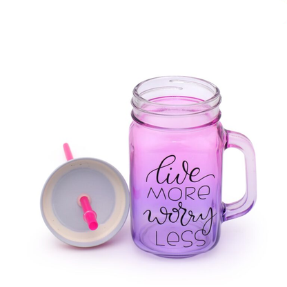 Crystal Colored Mason Jar