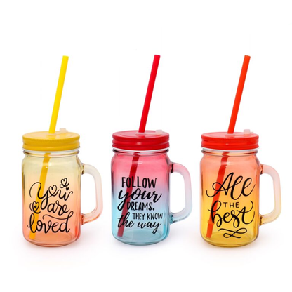 Crystal Colored Mason Jar