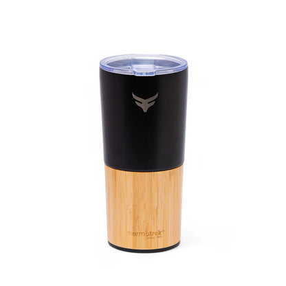 🔥 Thermotrek Stainless Steel Insulated Tumbler White with Bamboo Exterior - 16.9 oz (500ml)  🧊