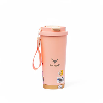 Thermotrek Stainless Steel Insulated Tumbler with Floral Pattern - 17.8 oz (528ml)