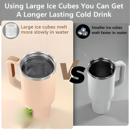 Stanley Ice Cube Maker with Lid – 4 Hollow Cylinder Molds, Random