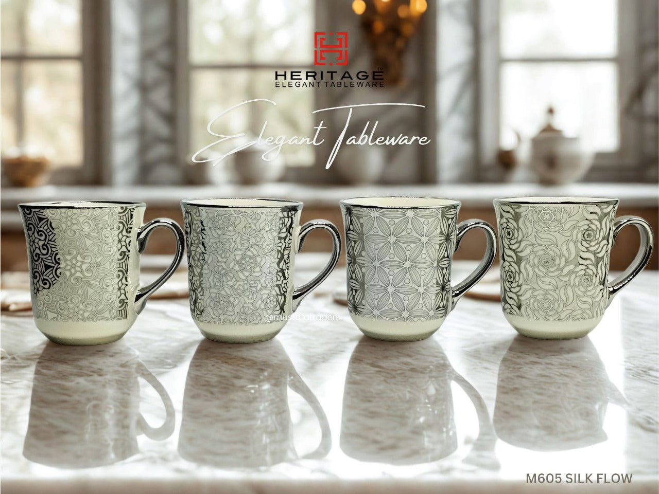☕ Elegant Cup – 350ml 🌿 Set of 6