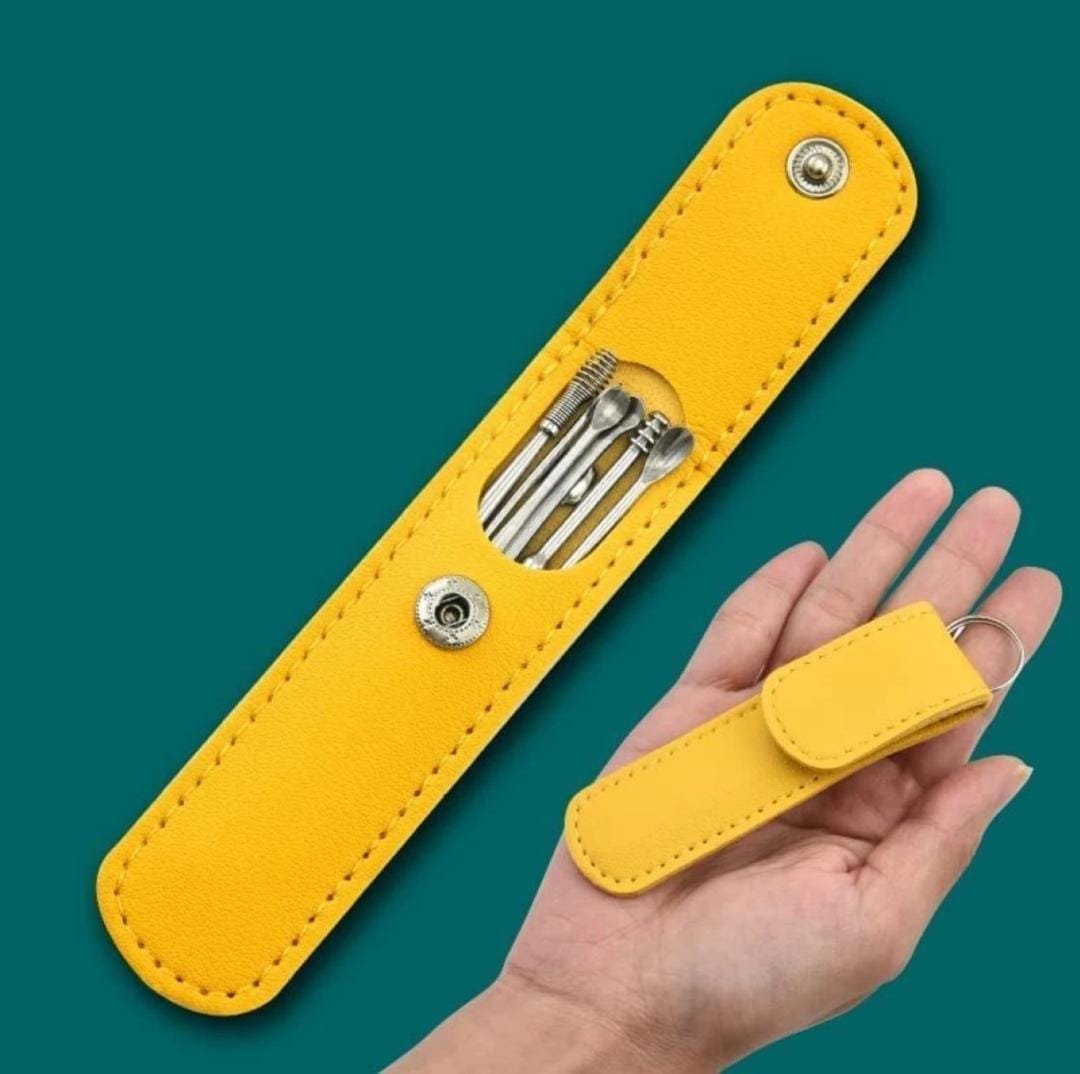Ear Wax Cleaning Kit – 6-in-1 with Leather Pouch!