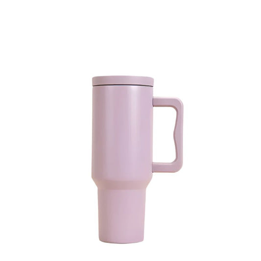 40oz Premium Stainless Steel Tumbler with Handle & Straw – Hot & Cold Insulated