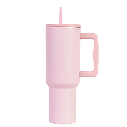 40oz Premium Stainless Steel Tumbler with Handle & Straw – Hot & Cold Insulated