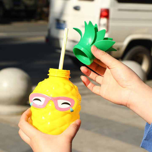 Pineapple Shape Kids Sipper Bottle – Fun & Colorful (Random Design)