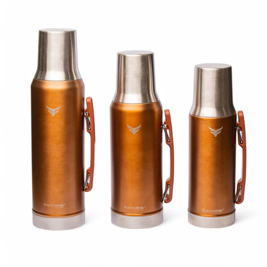 🔥 Thermotrek Insulated Thermos – Copper Orange 🧊 | Leak-Proof; Travel-Ready