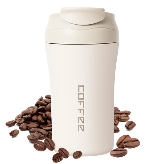 🔥 400ML Double Wall Stainless Steel Coffee Mug – Leak-Proof Thermos Travel Cup |☕ Perfect for Coffee, Tea & More – Ideal Gift Option 🎁