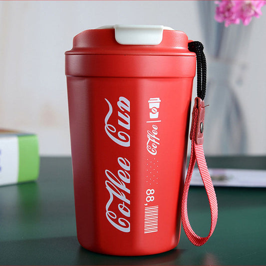 🌟 Coffee Cola Vacuum Cup | 🔒 Leak-Proof • ☕ Hot & Cold • 🟡 380ml